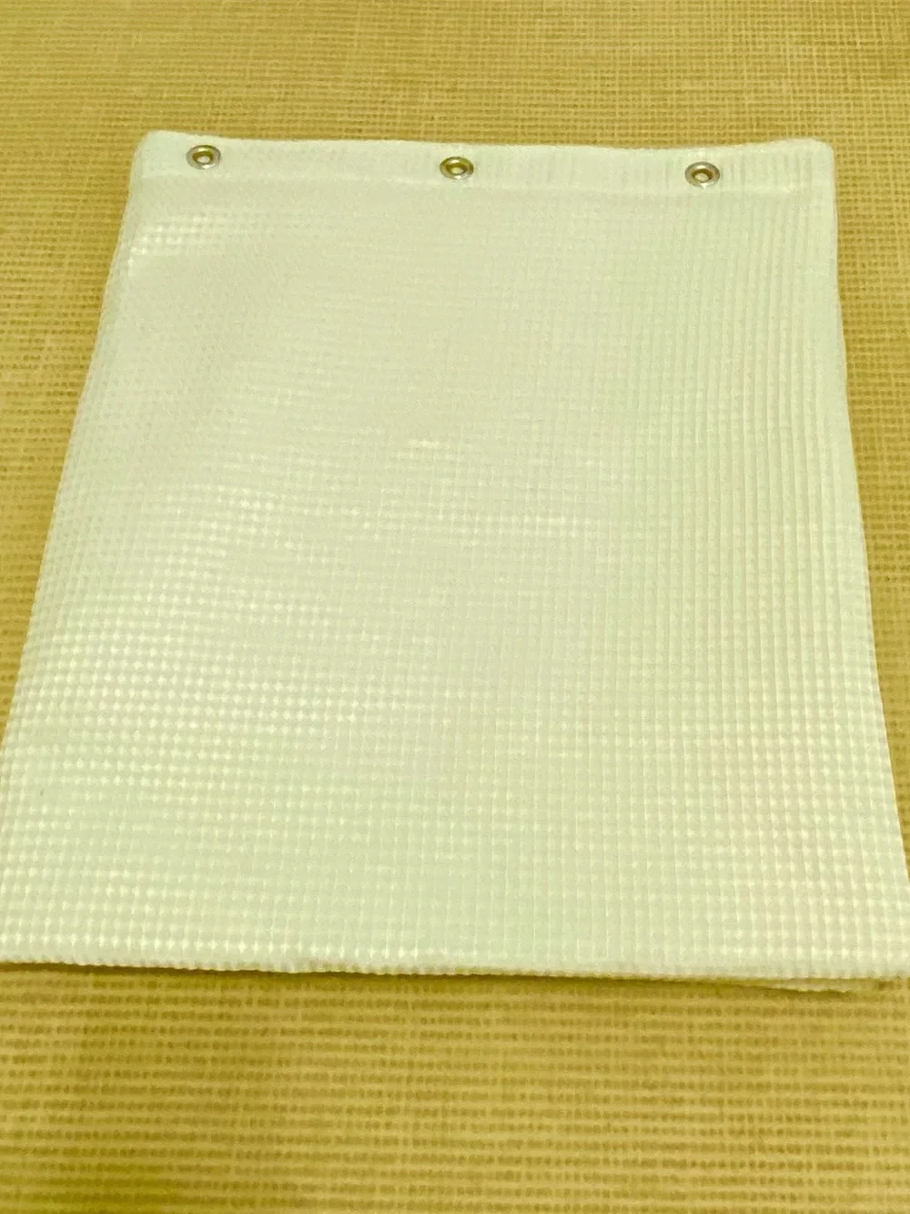 Martha Stewart Everyday Light Green Waffle Weave Grommet Top Shower Curtain